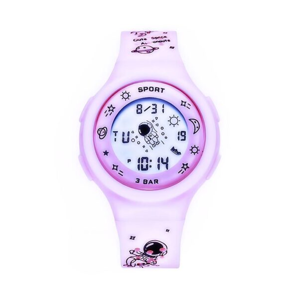 ساعت مچی بچگانه و دخترانه sport watch طرح کهکشانی صورتی