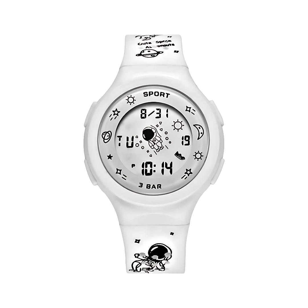 ساعت مچی بچگانه و دخترانه sport watch طرح کهکشانی سفید