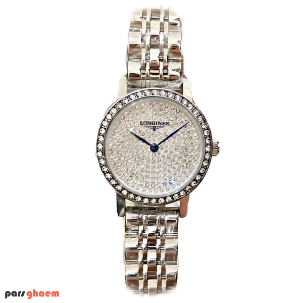 ساعت مچی زنانه LONGINES L2570 نیو فیس نگین دار نقره ای